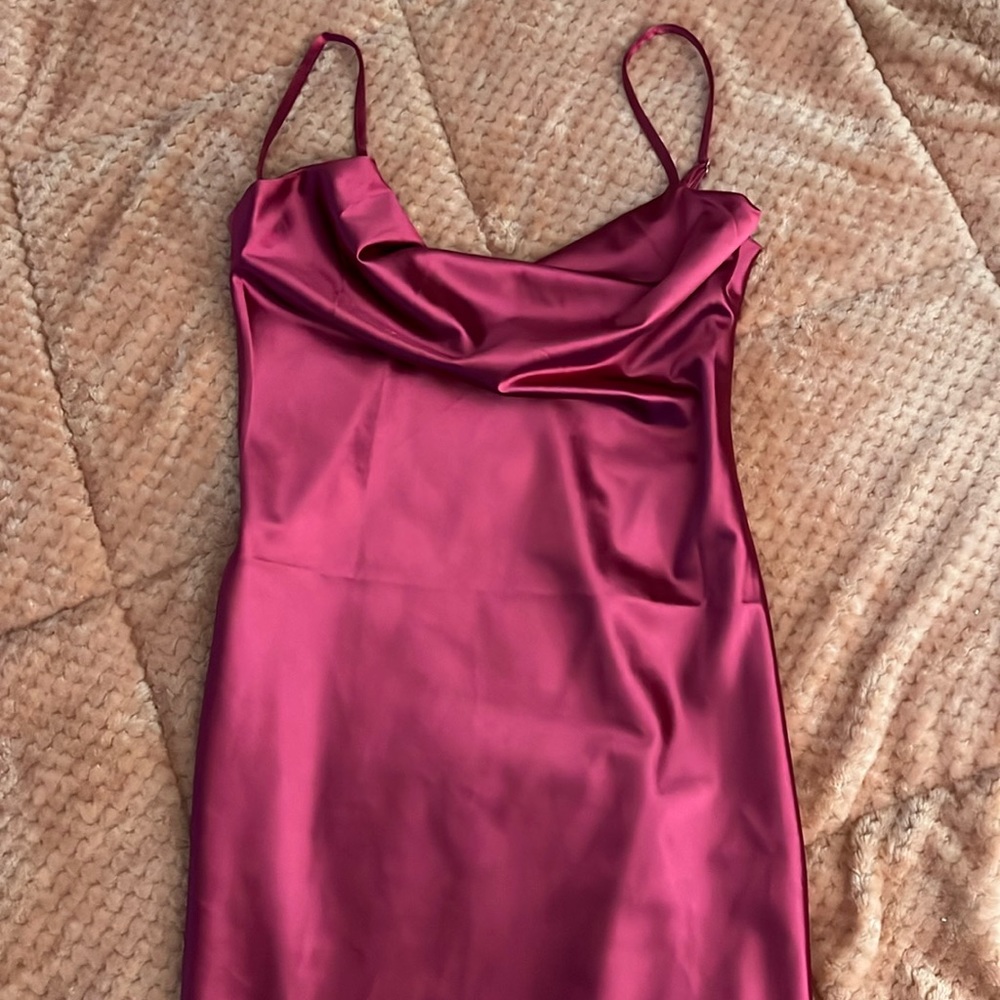 Maroon slip dress